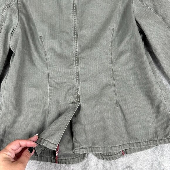 Maurices VTG Jacket Medium Militray Green Y2K Utility Boho Aesthetic 90's Preppy - Picture 11 of 11